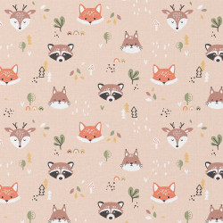Printed Cotton DOUPADI Linen / Orange